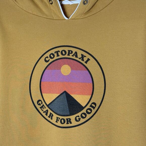 Cotopaxi Sunny Side Womens M Yellow Pullover Graphic Outdoors Hoodie Cotton - Picture 3 of 9